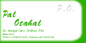 pal otahal business card